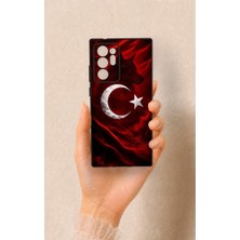 Vip Case Samsung Note 20 Ultra Uyumlu Kurt Türk Bayrağı Desenli Silikon Kılıf