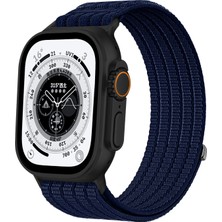 MMP Shop Apple Watch 12 / 11 / 10 42MM 41 / 40 / 38 mm Series 9/8/7/6/5/4/3/se Uyumlu Hasır Örgü Spor Cırtlı Kordon