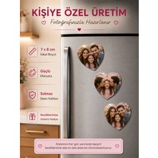 Liya Gift Collection 3 Kalpli Aile Fotoğraf Magneti Anne Baba Kız Çocuk Kişiselleştirilebilir Hatıra Hediyesi