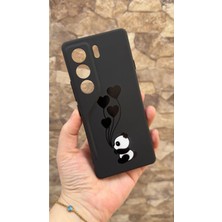 Vip Case Tecno Camon 40 Pro Uyumlu Kalpli Panda Desenli Silikon Darbe Emici Klasik Korumalı Rubber Kılıf
