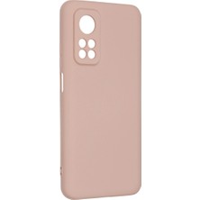 The Gencoo Xiaomi Mi 10T Kılıf Nano Içi Kadife Silikon - Pudra