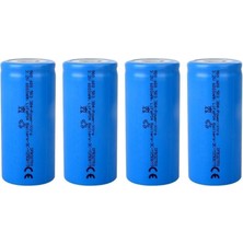 Power-Xtra 3.2V 6000 mAh Lifepo4 Şarjlı Pil D Büyük Boy - 4 Lü Yüksek Kapasite IFR32700