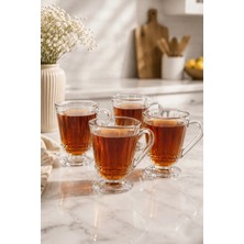 Raşha Collection 4lü Kulplu Çay Bardağı