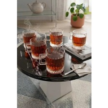 Raşha Collection 6'lı Kristal Uzun Kupa Bardak Seti