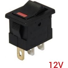 Maroces MR-118A Mini Kırmızı Işıklı Anahtar nokta Ledli 12V