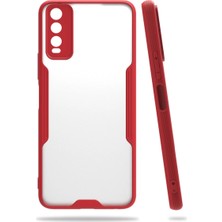 The Gencoo Vivo Y11S Kılıf Platin Silikon - Kırmızı