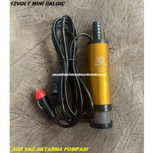 Mrş Mrs 12VOLT 1/2 Zeytin Yağ Pompası Mazot Sıvı Aktarma Pompası Mini Dalgıç Çakmaklık
