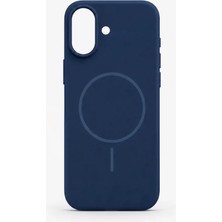 Velvoria iPhone 16 Aura Akıllı Magsafe Animasyonlu Silikon Kılıf Lacivert