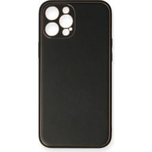 Magicool Iphone 12 Pro Max Kılıf Coco Deri Silikon Kapak - Siyah