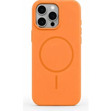 Velvoria iPhone 14 Pro Max Aura Akıllı Magsafe Animasyonlu Silikon Kılıf Turuncu