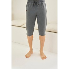 Kly Erkek Antrasit Ince Tek Alt Çok Rahat Pamuk Kapri Pijama