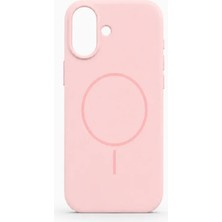 Velvoria iPhone 16 Aura Akıllı Magsafe Animasyonlu Silikon Kılıf Açık Pembe
