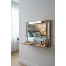 Moemi Makyaj Aynası Duvar Aynası Lavabo Aynası Dekor Ayna 60X45CM Salon Aynası Ledli Ayna