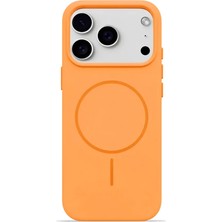 Velvoria iPhone 17 Pro Max Aura Akıllı Magsafe Animasyonlu Silikon Kılıf Turuncu