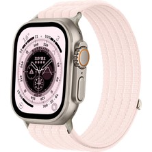 MMP Shop Apple Watch 11 / 10 46MM 49 / 45 / 44 mm Uyumlu Series 9/8/7/6/5/4/3/se Uyumlu Hasır Örgü Spor Cırtlı Kordon