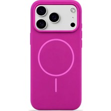 Velvoria iPhone 17 Pro Max Aura Akıllı Magsafe Animasyonlu Silikon Kılıf Fuşya