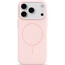 Velvoria iPhone 17 Pro Max Aura Akıllı Magsafe Animasyonlu Silikon Kılıf Açık Pembe