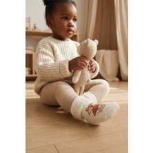 Bony Socks Bebek Hayvan Desenli Havlu Soket Çorap Ekru