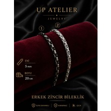 Up Atelier Erkek Kral Model Çelik Bileklik