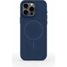 Velvoria iPhone 16 Pro Aura Akıllı Magsafe Animasyonlu Silikon Kılıf Lacivert