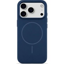 Velvoria iPhone 17 Pro Max Aura Akıllı Magsafe Animasyonlu Silikon Kılıf Lacivert