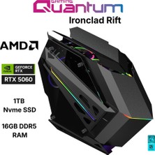 Quantum Gaming Ironclad Rift Ryzen 5 7500F 16GB Ddr5 1tb Nvme RTX5060 8gb Masaüstü Oyun Bilgisayarı