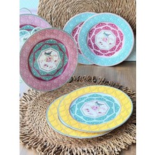 Rossev Porselen Pasta Tabak 6'lı 19CM Qush Mix