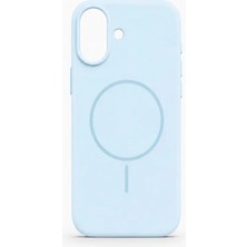 Velvoria iPhone 16 Aura Akıllı Magsafe Animasyonlu Silikon Kılıf Açık Mavi