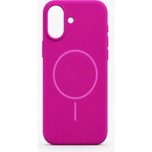 Velvoria iPhone 16 Aura Akıllı Magsafe Animasyonlu Silikon Kılıf Fuşya