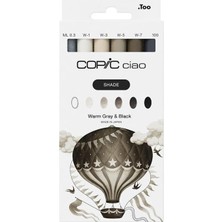 Copic Cıao Shade Set Warm Gray & Black 6 Lı