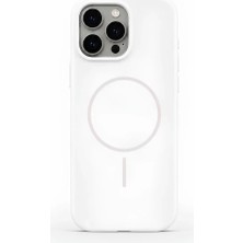 Velvoria iPhone 14 Pro Max Aura Akıllı Magsafe Animasyonlu Silikon Kılıf Beyaz