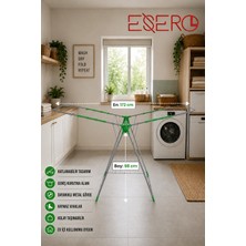 Esero CC025 Çok Amaçlı Alüminyum Katlanır Çamaşır Kurutmalık Mandal Sepetli Yer Tasarruflu Çamaşırlık
