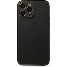 Magicool Iphone 14 Pro Kılıf Coco Deri Silikon Kapak - Siyah