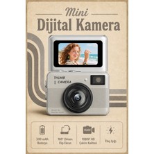 Seyutech Retro Mini Dijital Kamera 1080P Hd 1.47 Inç Flip Ekranlı Flaşlı Selfie Video Vlog Kamerası