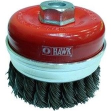 Hawk Gri Burma Telli M14 Vidalı Çanak Fırça 100MM