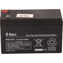 Ttec 12 Volt 7A Akü -12V 7 Ah Bakımsız Kuru Çocuk Oyuncakları Akülü Araba Pili Aküsü