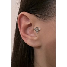 OkkoStore Çelik Tektaş Kalp Piercing