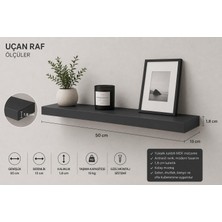 Çağla Design Uçan Raf Modeli Antrasit Tekli