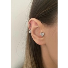 OkkoStore Kadın Silver Rengi Arı Tragus Kıkırdak Piercing