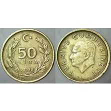 Banknoting Türkiye Cumhuriyeti 50 Lira 1989.