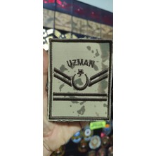 Çukurova Ütü Çöl Desenli Jandarma Uzman Çavuş 2 Kademeli 12 cm x 9 cm Nakış Rütbe