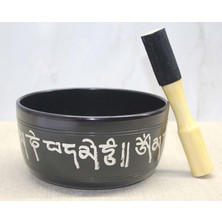 Hediye Sandalı El Işçiliği Motifli Tibet Çanağı (Singing Bowl) Seti – 18 cm
