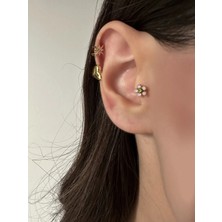 OkkoStore Cerrahi Çelik Renkli Papatya Tragus, Piercing