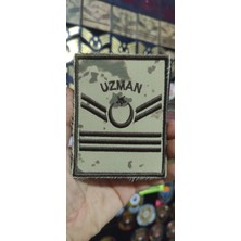 Çukurova Ütü Çöl Desenli Jandarma Uzman Çavuş 3 Kademeli 12 cm x 9 cm Nakış Rütbe