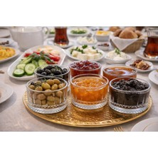 Raşha Collection 6 Lı 240 ml Desenli Cam Kase Seti