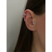 OkkoStore Double Kelebek Detaylı Tragus Piercing