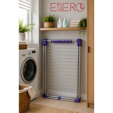 Esero CC015 Çok Amaçlı Katlanır Çamaşır Kurutmalık Mandallıklı Alüminyum Kurutma Askılığı Yer Tasarruflu Çamaşırlık