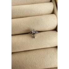 OkkoStore Çelik Mini Taşlı Taç Piercing Tragus Kıkırdak
