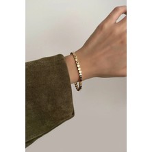 OkkoStore Kadın Gold Etha Taşlı Bileklik