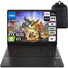 Hp Omen 16-AM0031NT I9-14900HX 48 -Gbddr5 4 Tbssd RTX5070 (8gb-Gddr7) 16" Wuxga Windows 11 Home + Qb Sırt Çantası C39J4EAQB23